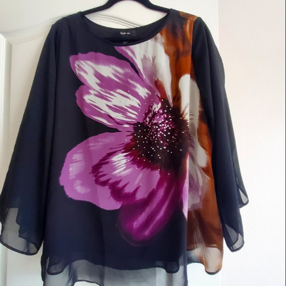 Style & Co, Large, Black top